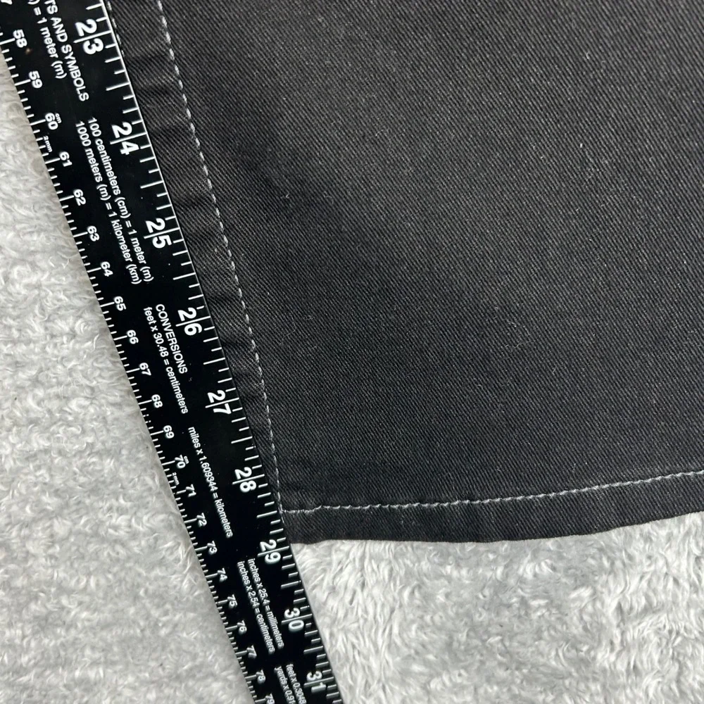 True Religion Ricky Relaxed Straight Black Contrast‎ Stitch Jeans Mens 36x29